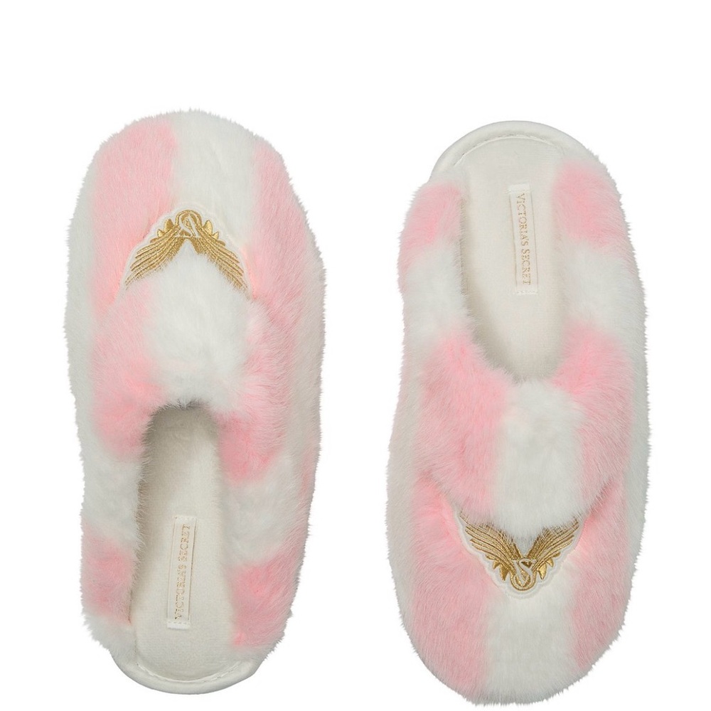 VICTORIAS SECRET LUXE PLUSH CLOSED-TOE SLIPPERS